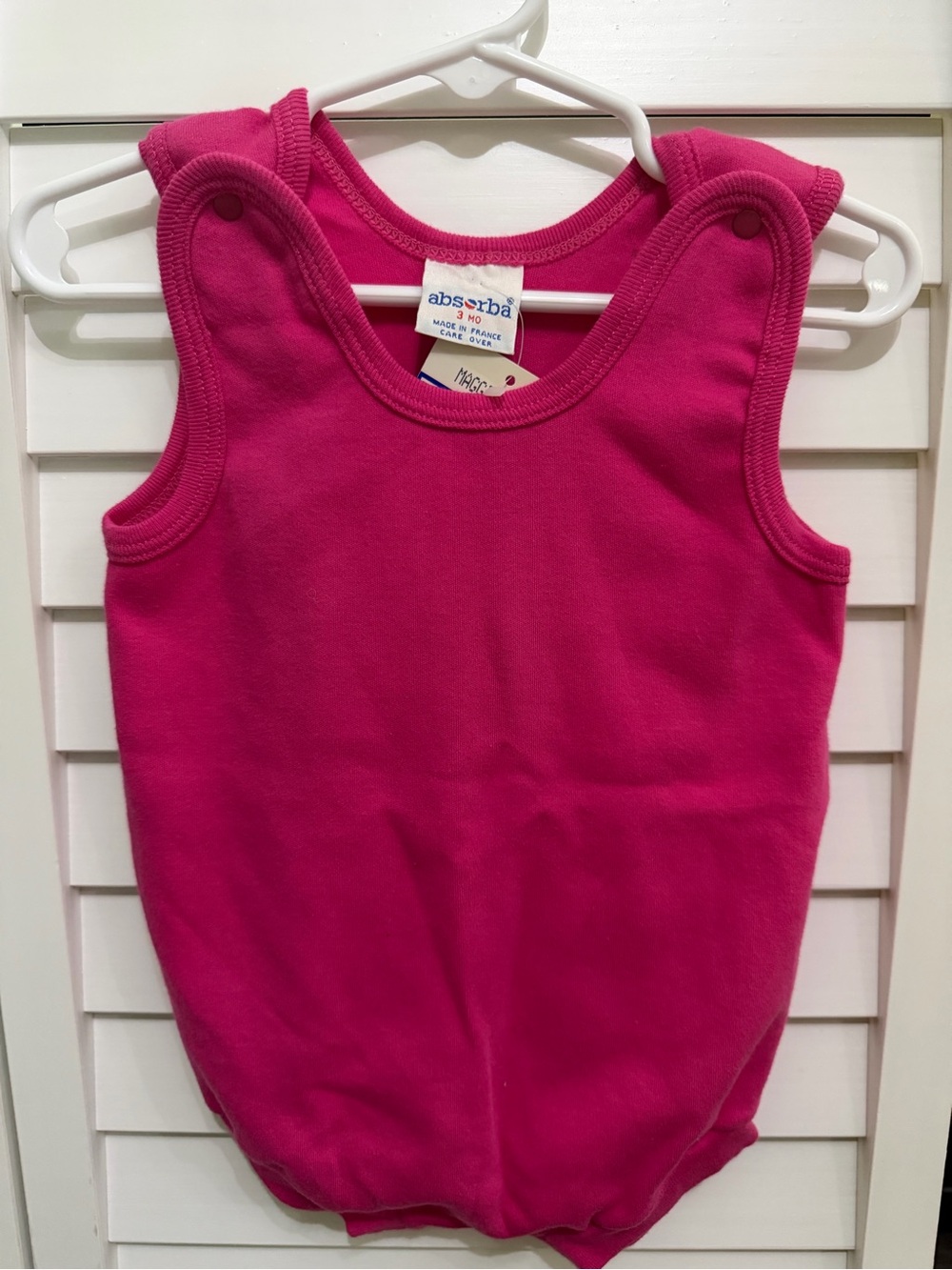 Absorba Fuchsia Sleeveless Baby Tank Romper